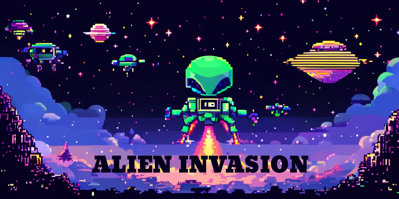 Banner del juego Alien Invasion - arcade 2D desarrollado en Python